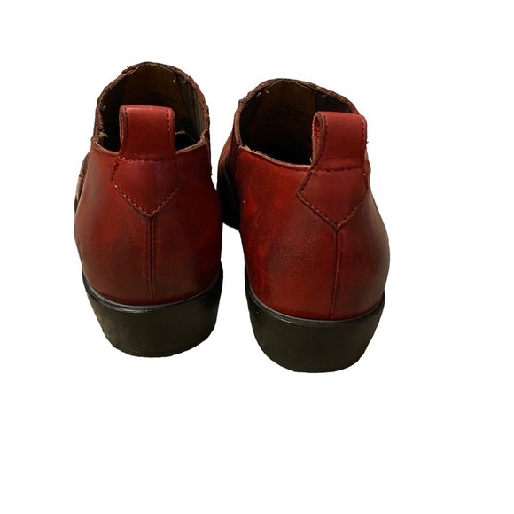 Frye women Billy Shootie Western Ankle Boots Almond Toe Leather Maroon Size 9.5 - Picture 4 of 10